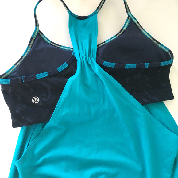 lululemon athletica Tops - Lululemon No Limits Bra Tank in Surge / Baroque